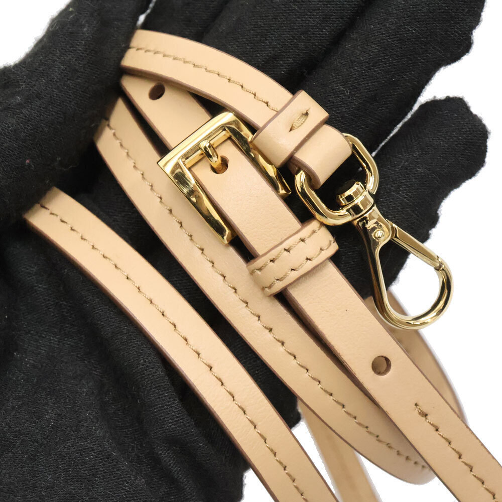 Prada Triangle Pouch Clutch Bag Raffia Leather Beige Cream